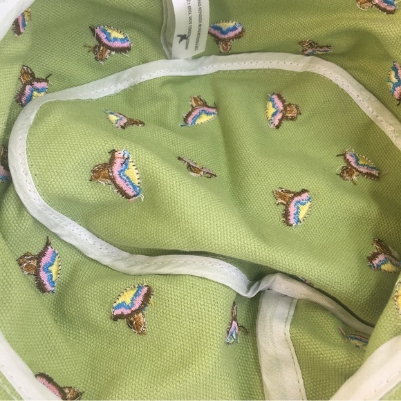 New Urban Outfitters Women One Size Bucket Hat Mushroom Embroidered Boho Green - Picture 6 of 8